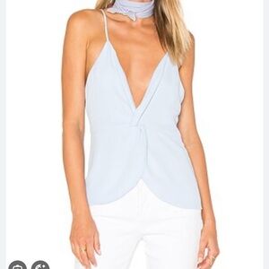 by the way. Powder Blue Twist-Front Spaghetti Strap Cami